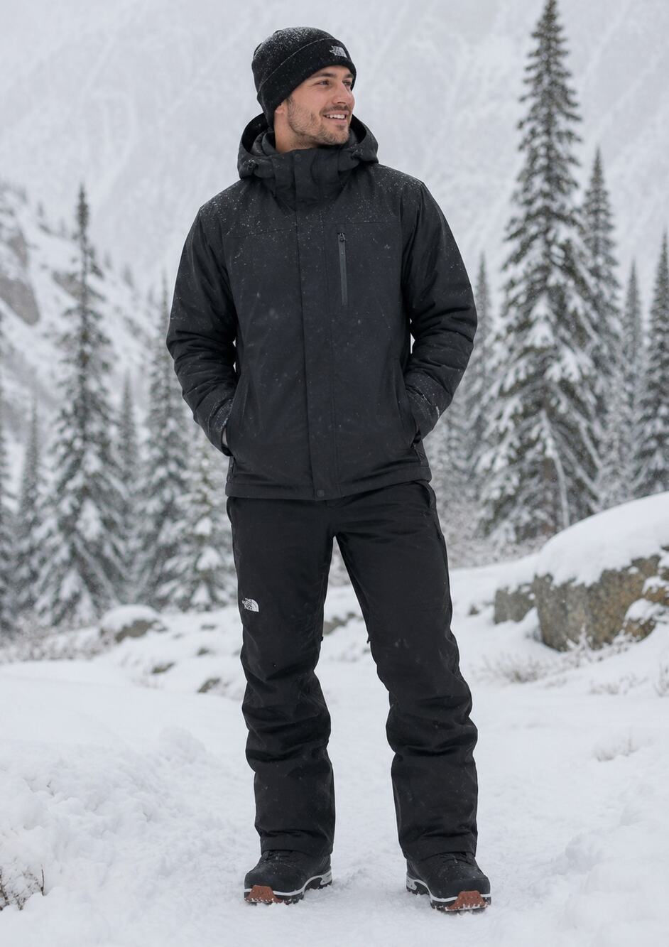 The North Face Men's XL TNF Black Freedom Insulated Snow Pants Waterproof T5-4